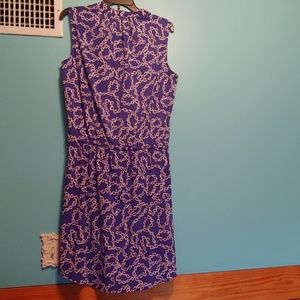 Liz Claiborne Size 14 Blue Printed Midi Dress